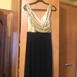 Beautiful formal dress with gold top